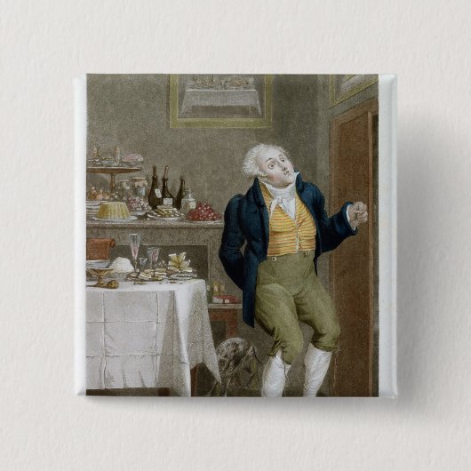 Badge Carré 5 Cm L'extrémité des gastronomes (Devant)