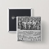 Badge Carré 5 Cm L'histoire de la Guerre Sainte : (Devant & derrière)