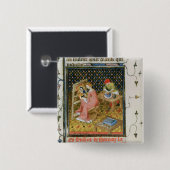 Badge Carré 5 Cm L'histoire de Thamyris, de ` De Claris (Devant & derrière)