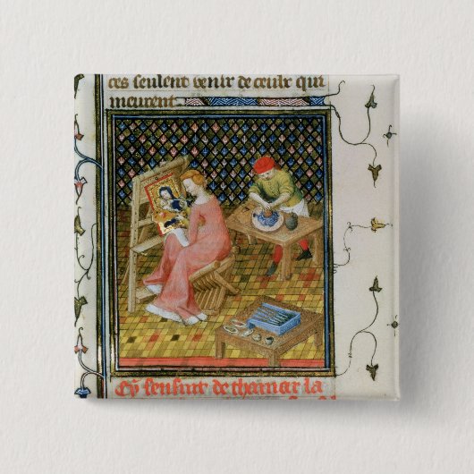 Badge Carré 5 Cm L'histoire de Thamyris, de ` De Claris (Devant)