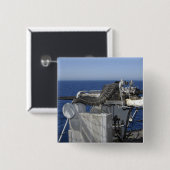 Badge Carré 5 Cm L'histoire d'un commanditaire de la marine américa (Devant & derrière)