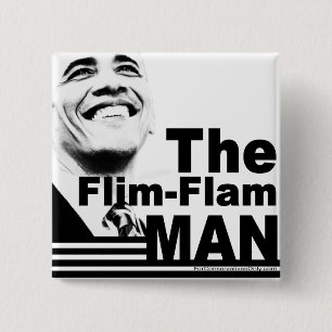 Badge Carré 5 Cm L'homme de Flim Flam
