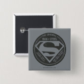 Badge Carré 5 Cm L'homme originel de l'acier (Devant & derrière)