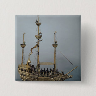 Badge Carré 5 Cm L'horloge automatique de Charles V