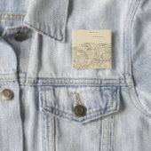 Badge Carré 5 Cm Liban, Grafton Co (En situation)