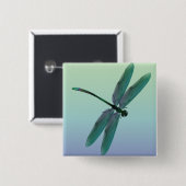 Badge Carré 5 Cm Libellule (Devant & derrière)