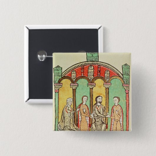 Badge Carré 5 Cm Liber Feudorum (Devant & derrière)