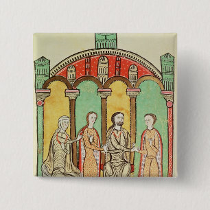 Badge Carré 5 Cm Liber Feudorum