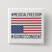 Badge Carré 5 Cm Liberté Médicale (Devant)