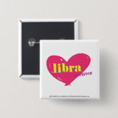 Badge Carré 5 Cm Libra (Devant & derrière)