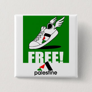 Badge Carré 5 Cm Libre ! La Palestine