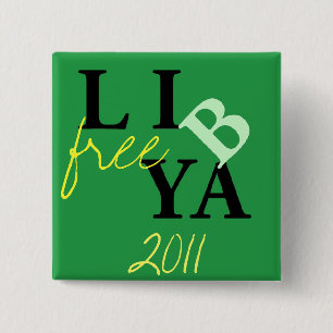 Badge Carré 5 Cm libye libre