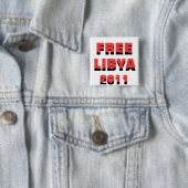 BADGE CARRÉ 5 CM LIBYE LIBYE 2011 (En situation)