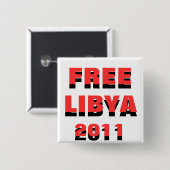BADGE CARRÉ 5 CM LIBYE LIBYE 2011 (Devant & derrière)