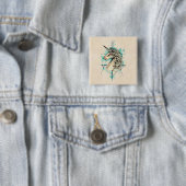 Badge Carré 5 Cm Licorne (En situation)