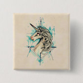 Badge Carré 5 Cm Licorne (Devant)