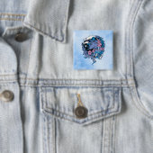 Badge Carré 5 Cm Licorne (En situation)
