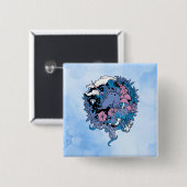 Badge Carré 5 Cm Licorne (Devant & derrière)