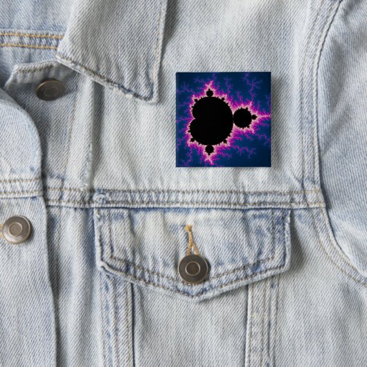 Badge Carré 5 Cm Lightningbrot - fractale (En situation)