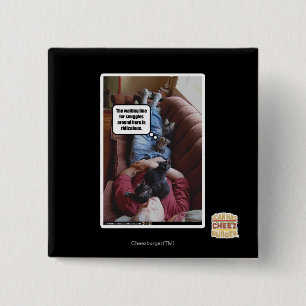 Badge Carré 5 Cm Ligne d'attente pour des câlins