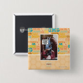 Badge Carré 5 Cm Ligne d'attente pour les soucis (Devant & derrière)