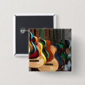 Badge Carré 5 Cm Lignes et bouton de courbes (Devant & derrière)