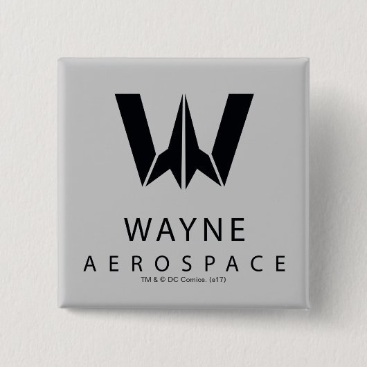 Badge Carré 5 Cm Ligue de la justice| Logo Wayne Aerospace (Devant)