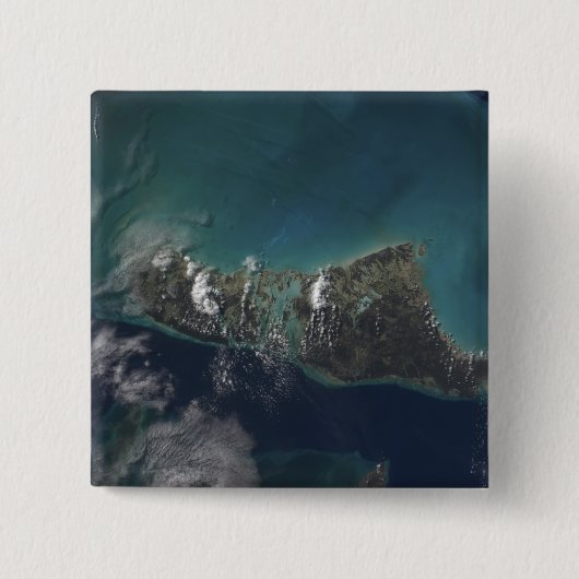 Badge Carré 5 Cm L'île Andros des Bahamas (Devant)