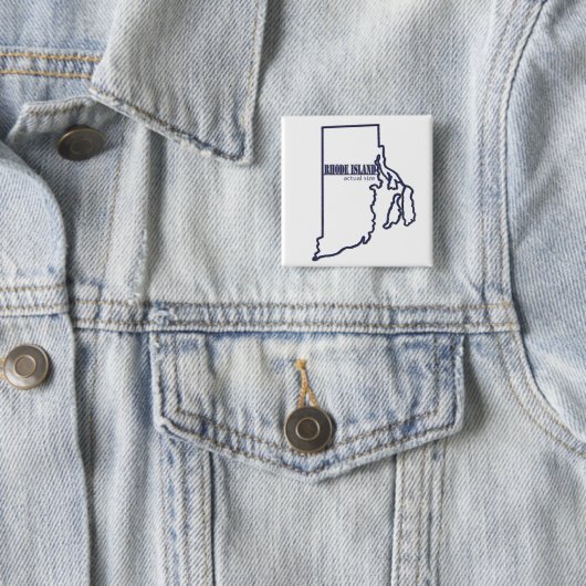 Badge Carré 5 Cm L'île Rhode (En situation)