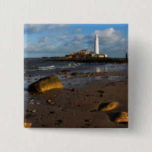 Badge Carré 5 Cm L'île   Whitley, Angleterre de St Mary