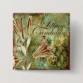 Badge Carré 5 Cm Lillium candidum (Devant)