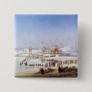 Badge Carré 5 Cm L'inauguration du canal de Suez
