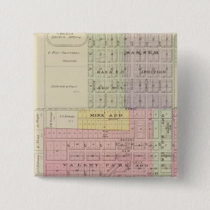 Badge Carré 5 Cm Lincoln Centre, Beverly, Nescatunca, Kansas