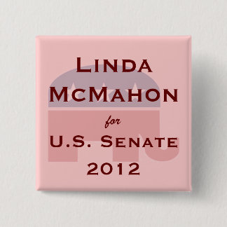 Badge Carré 5 Cm Linda McMahon pour le bouton de sénat des