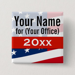 Badge Carré 5 Cm L'indépendant de campagne politique créent le