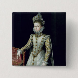 Badge Carré 5 Cm L'Infanta Isabel Clara Eugenie 1579