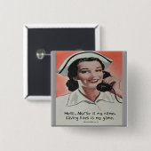 Badge Carré 5 Cm L'infirmière est mon nom (Devant & derrière)