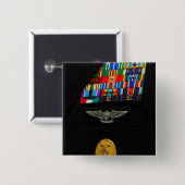 Badge Carré 5 Cm L'insigne du chef du commandement (Devant & derrière)