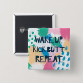 Badge Carré 5 Cm L'inspiration lumineuse IV | réveillent la (Devant & derrière)