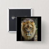 Badge Carré 5 Cm Lion (Devant & derrière)
