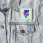 Badge Carré 5 Cm Lion (En situation)