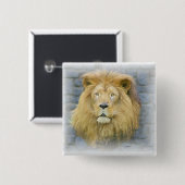 Badge Carré 5 Cm lion (Devant & derrière)