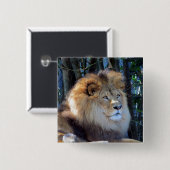 Badge Carré 5 Cm lion (Devant & derrière)