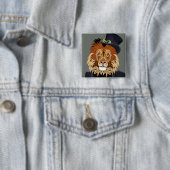 Badge Carré 5 Cm Lion chic (En situation)