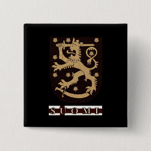 Badge Carré 5 Cm Lion de Finlande