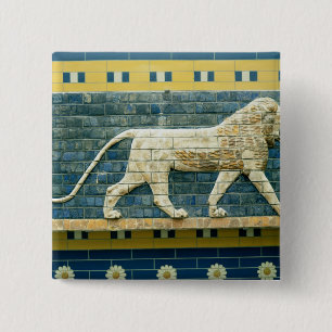 Badge Carré 5 Cm Lion représentant Ishtar