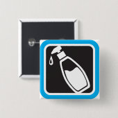 Badge Carré 5 Cm Liquid Soap Dispenser Pump Bottle Icon (Devant & derrière)