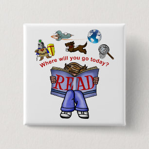 Badge Carré 5 Cm Lire