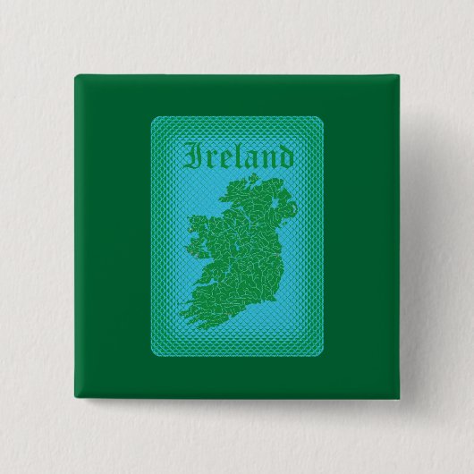 Badge Carré 5 Cm L'Irlande (Devant)