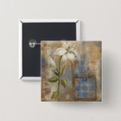 Badge Carré 5 Cm Lis et tuile (Devant & derrière)